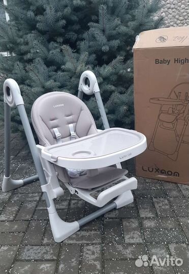 Стул для кормления luksmom (светло-серый)