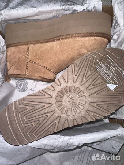 Угги UGG Classic ultra mini platform Chestnut