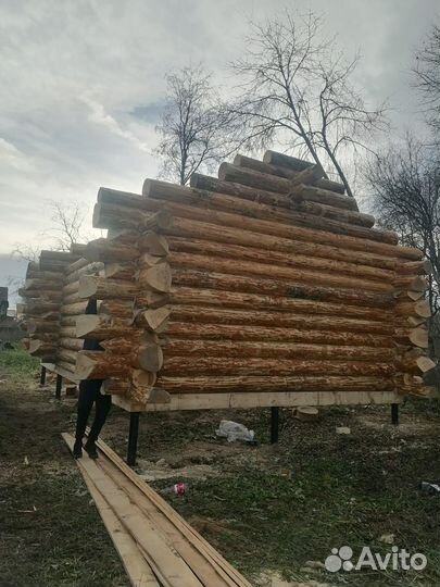Изготовления сборка срубов из бревна