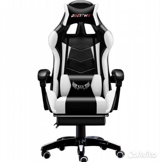 Кресло игровое новое с подножкой