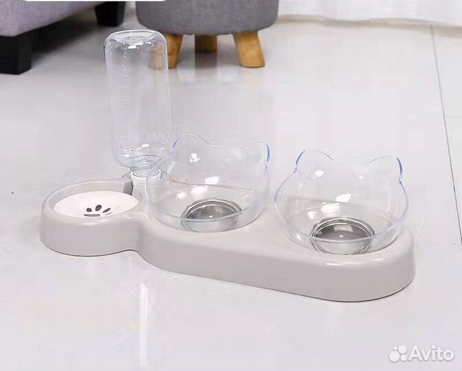 Миска с автопоилкой для кошек и собак