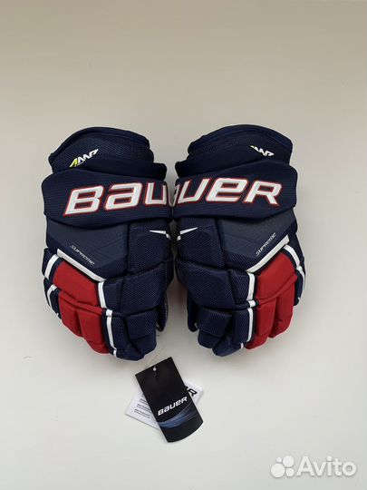 Хоккейные краги /перчатки Bauer Ultrasonic красные