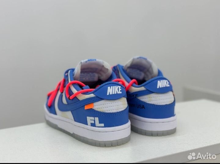 Кроссовки Nike sb Dunk low x Off White Blue