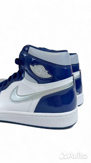 Кроссовки Air Jordan 1 High Gold Midnight Navy