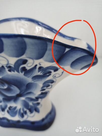 Салфетница/ваза Гжель