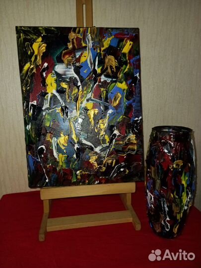 Картина и ваза абстракция
