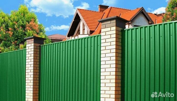 Заборы из профнастила, евроштакетника, 3D