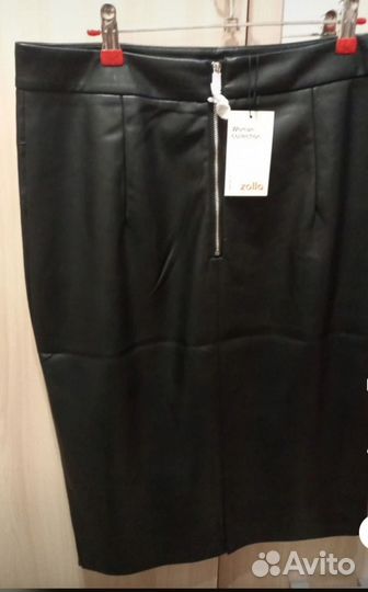 Кожаная юбка 52 размер