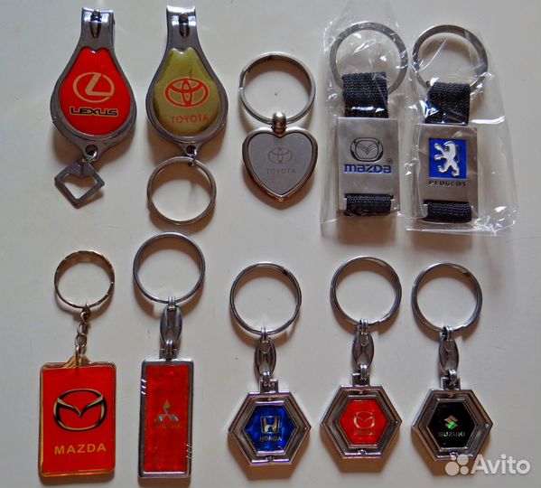 Брелки с именами, знаки зодиака, марка авто и др
