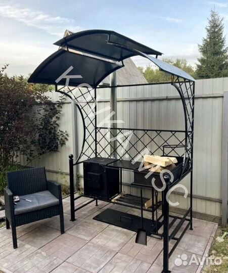 Мангал с крышей