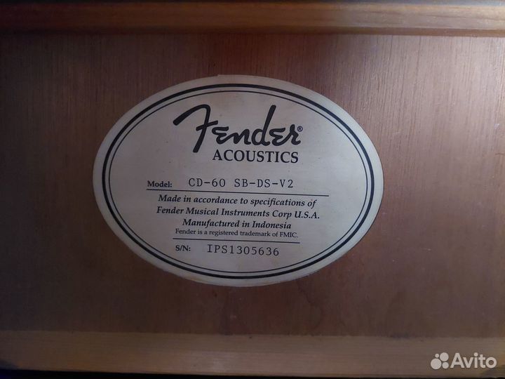 Акустическая гитара Fender CD-60