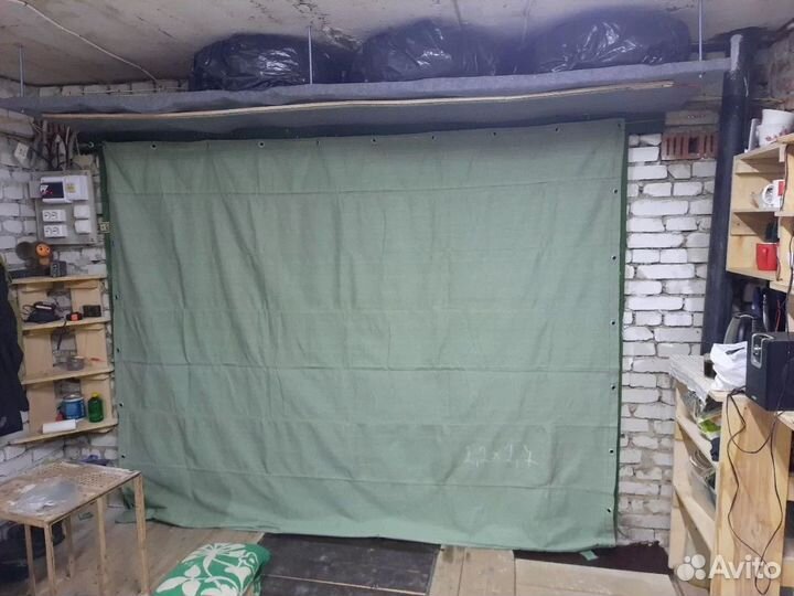 Брезентовая штора 4 х 2.5 400 оп с креплением