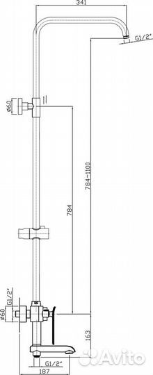 Душевая стойка Rush ST4235-20