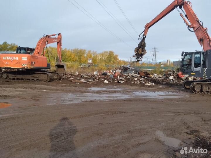 Услуги гусеничного экскаватора гидромолот