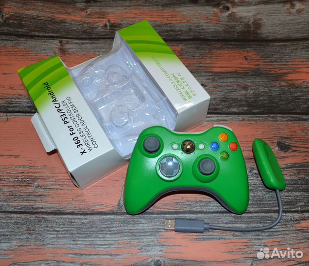 Беспроводной джойстик для пк от Xbox 360 +приёмник
