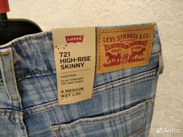 Новые клетчатые джинсы Levi's