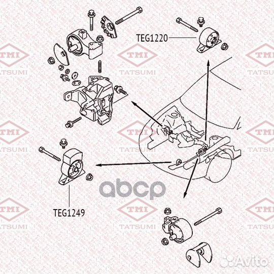 Опора двигателя перед TEG1249 tatsumi