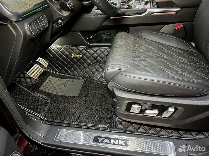 3Д 3D коврики из экокожи с широкими бортами