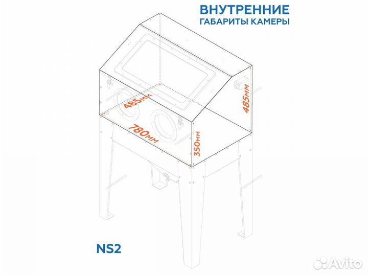 Камера пескоструйная 220 л Nordberg NS2