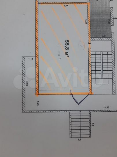 Помещение с отдельным входом, 55.8 м²