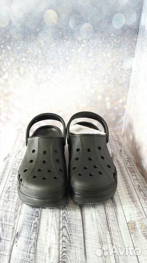 Crocs платформа артикул 208186 чёрный