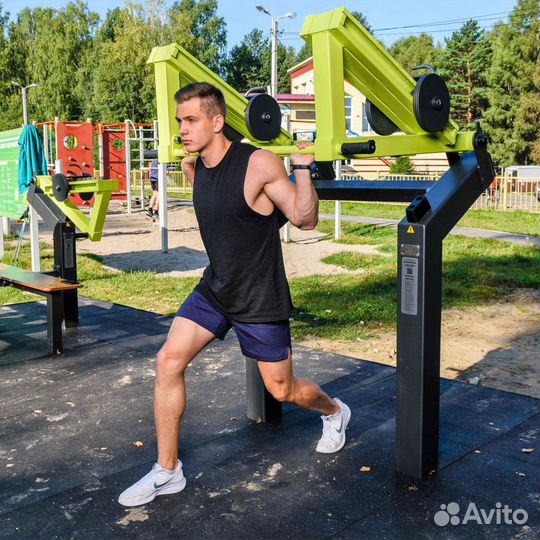 Уличный тренажер Приседание с переменной нагрузкой