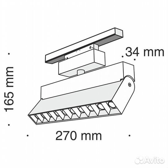 Трековый светодиодный светильник Maytoni Track Lamps TR015-2-20W4K-B