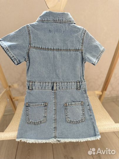 Джинсовое платье zara 92