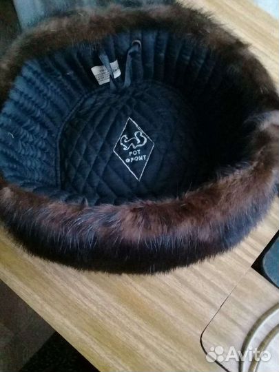 Норковая шапка мужская бу