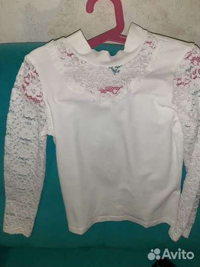 Блузка для девочки школьная 116 122