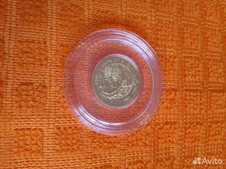 Звери Тюдоров 2022г Лев Англии золотая монета