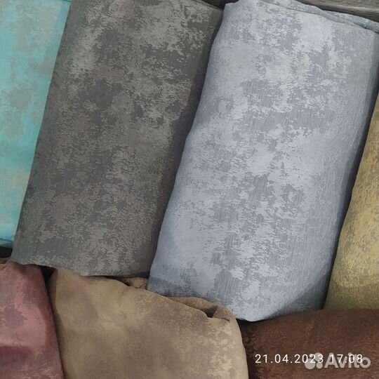 Тюль мрамор, белая 3-4-5 метровая, готовая