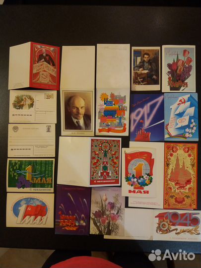 Открытки Леонардо да Винчи и из СССР