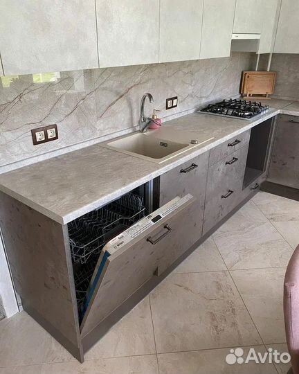 Кухонный гарнитур без ручек мок 0821523