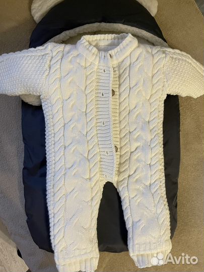 Конверт из овчины на выписку зимний