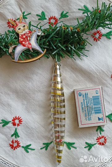 Ёлочные игрушки СССР глинка