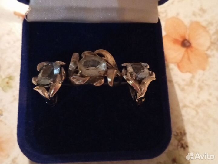 Брошь серебро 875