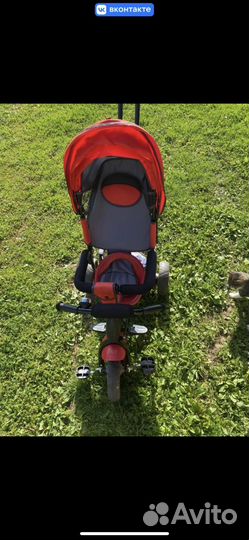 Детский велосипед с ручкой новый