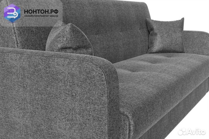 Диван книжка Надежда рогожка серая