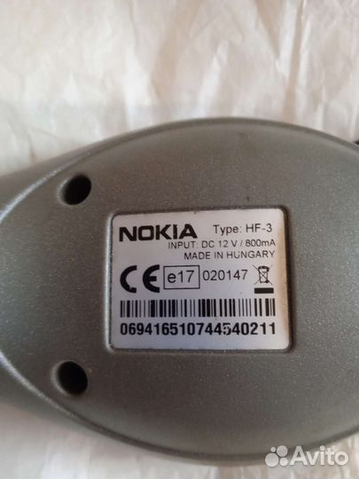 Громкая связь в автомобиль nokia Type HF-3