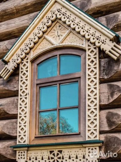 Резные наличники на окно-Ясень,коньки,ставни