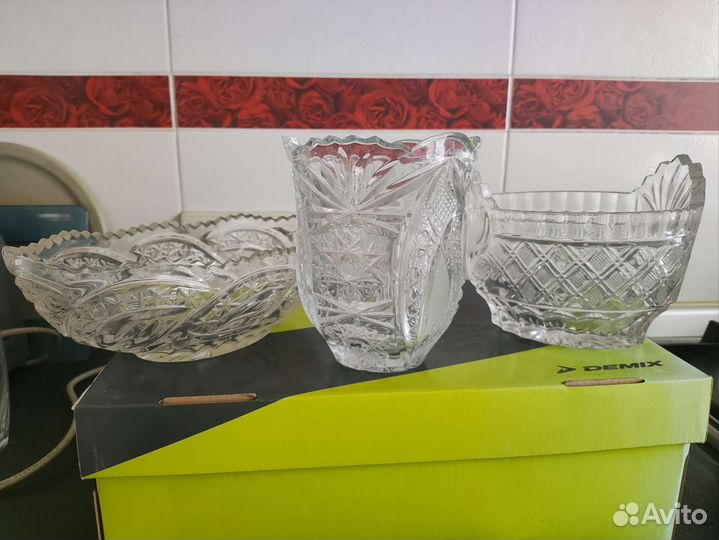 Хрустальные салатники СССР