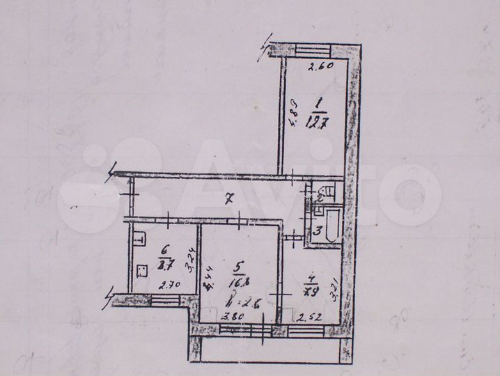 3-к. квартира, 59,6 м², 9/9 эт.