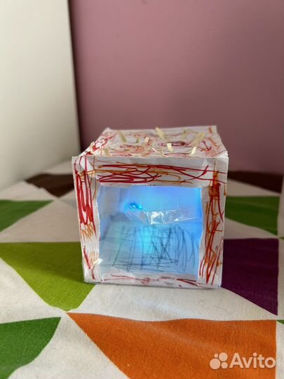 Духовка+плита бумажная самодельная с подсветкой