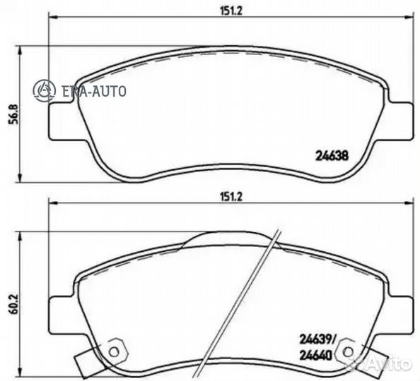 Brembo P28045 Колодки тормозные передние