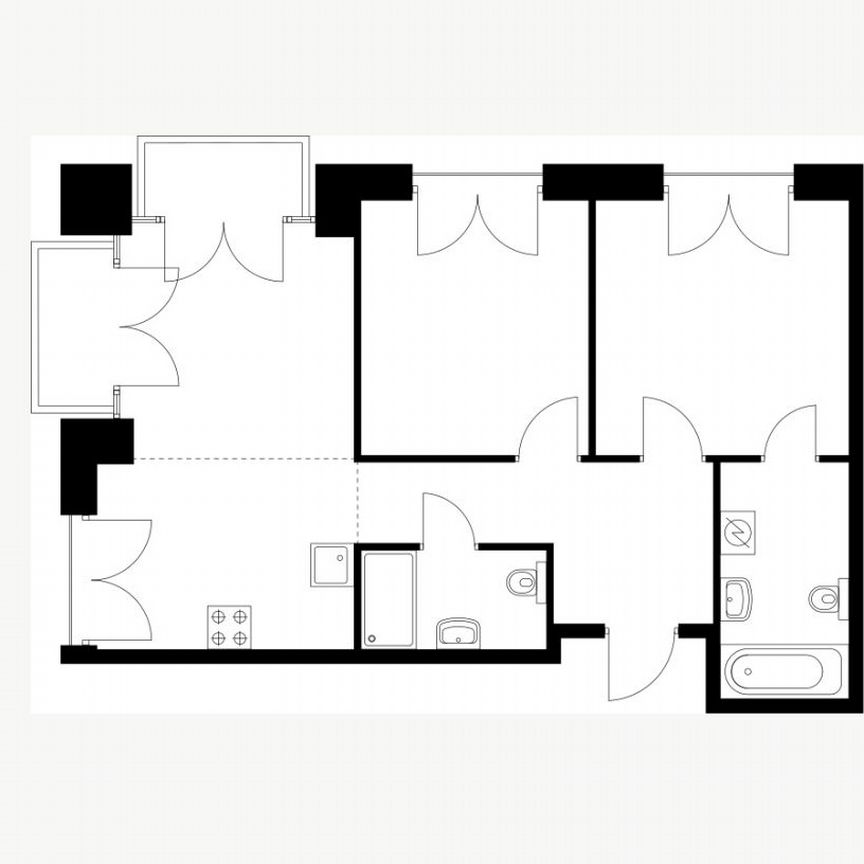 2-к. квартира, 59,3 м², 3/7 эт.