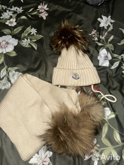 Шапка И шарф moncler детская