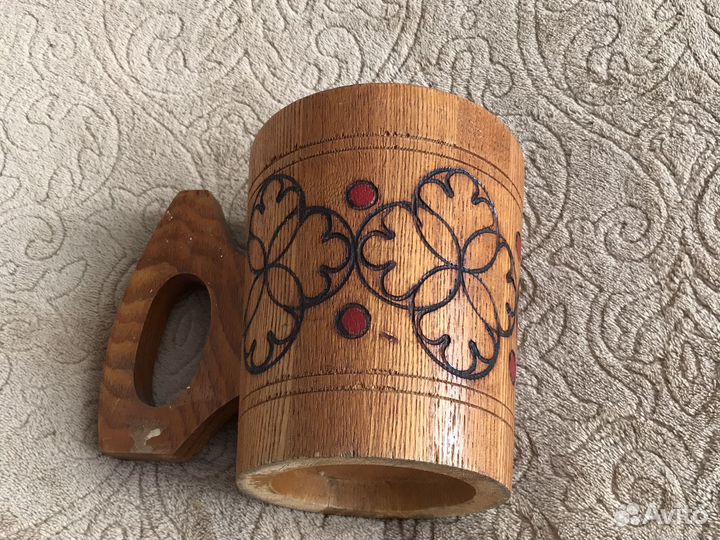 Пивная кружка декоративная СССР деревянная