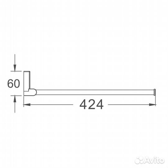 Полотенцедержатель Haiba HB8812, хром