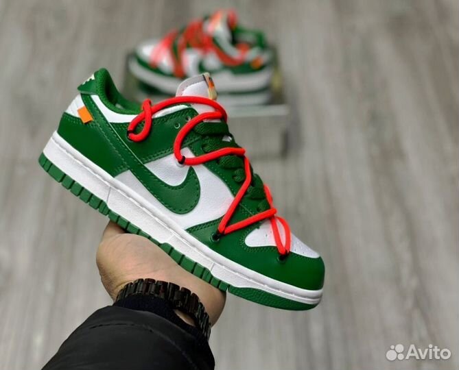 Кроссовки Dunk Low Off-White - Pine